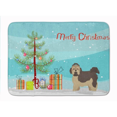 Carolines Treasures Russian Tsvetnaya Bolonka Lap Dog Christmas Tree Machine Washable Memory Foam Mat CK3483RUG